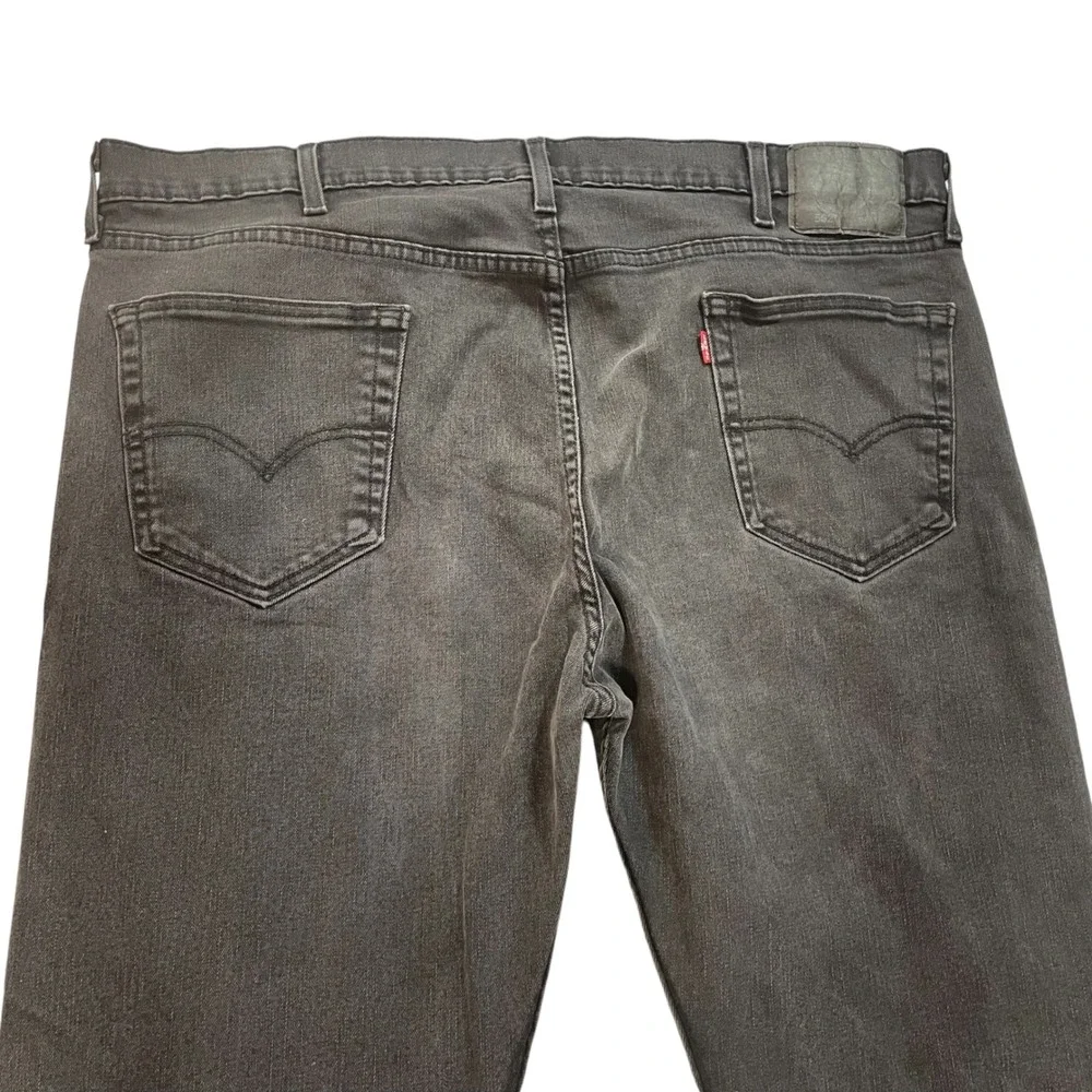 Levis 502 Jeans Mens 42x36 (Fit 42x34) Faded Black Denim Light Stretch